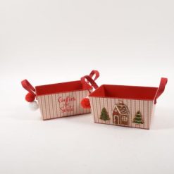 Cesto In Latta Cookies For Santa Rett.Re Cm.25X17X12H Pon Po-8034052787857