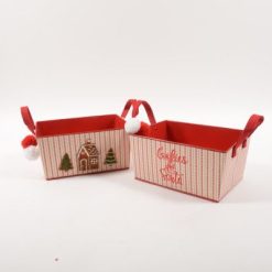 Cesto In Latta Cookies For Santa Rett.Re Cm.29X21X14H Pon Po-8034052787864