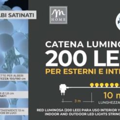 Catena Luminosa 200 Led Bianco X Esterno 8 Giochi E Memoria-8034052788670