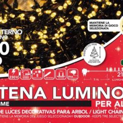 Catena Luminosa 700 Led Bianco Caldo X Esterno 8 Giochi-8034052788830