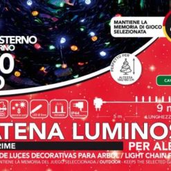 Catena Luminosa 300 Led Multicolor X Esterno 8 Giochi-8034052789134
