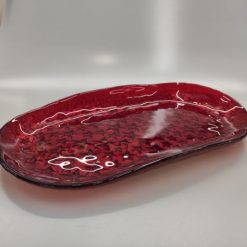 Piatto Ovale Vetro Stars Cm.35X18