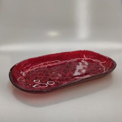 Piatto Ovale Vetro Stars Cm.28X14X2