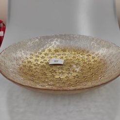 Centrotavola Tondo Vetro Stars Cm.30X7H Oro-8034052853606