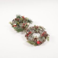 Portacandela Natalizio 4 Fuochi Diam. Cm.28X9H Ass.-8034052862721