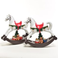 Cavallo A Dondolo In Resina Cm.26X6