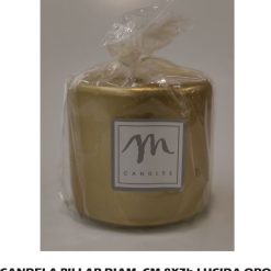 Candela Pillar Diam. Cm.8X7H Lucida Oro-8034052890359
