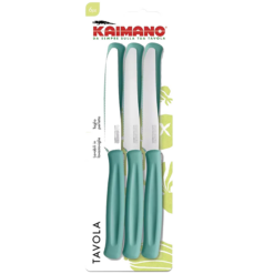 Coltelli da Tavola Dinamik 6 pz in Acciaio Inox 10,7cm con Manico Avio in PP, Lavabile in Lavastoviglie, Taglio Preciso per Uso Alimentare