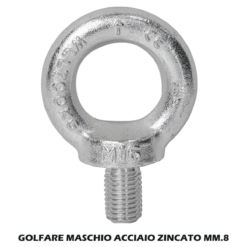 Golfare Maschio in Acciaio Zincato Ø8 mm – Resistente e Antiruggine
