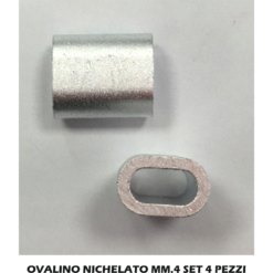 Ovalino Nichelato Ø4 mm – Set 4 Pezzi per Lavori e Fai-da-Te