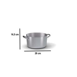 Casseruola Media 2 Manici Cm.28 per Induzione - immagine 4