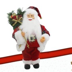 Babbo Natale In Piedi Dec. Scozzese Cm.30H-8056209090030