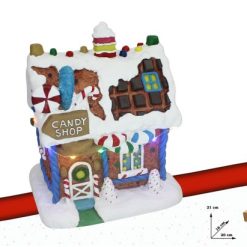 Paesaggio Resina Con Luce Candy Cm.20X16X21H-8056209091525