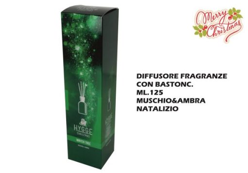 Diffusore Fragranze Con Bastonc. Ml.125 Muschio&Ambra Natali-8053736581307