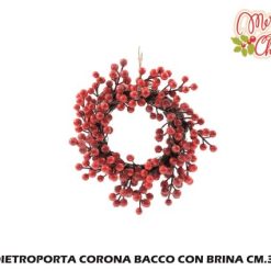Dietroporta Corona Bacco Con Brina Cm.30-8034052637244