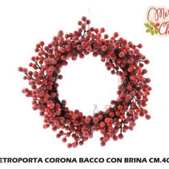Dietroporta Corona Bacco Con Brina Cm.40-8034052637251