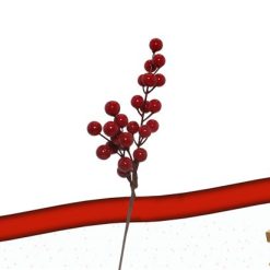 Ramo Pick Bacche Rosse Cm.23-8051380703670