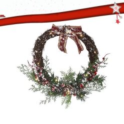 Fuoriporta Natalizio Con Decorazioni E Led Cm.30-8051380705506