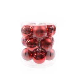 Sfere Natalizie In Box Cm.6 Set 15 Pz. Rosso-8034052759724