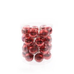 Sfere Natalizie In Box Cm.4 Set 28 Pz. Rosso-8034052759731