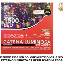 Luce Prime 1500 Led Multicolore 8 Giochi X Esterno 63 Mt.-8034052764414
