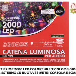 Luce Prime 2000 Led Multicolore 8 Giochi X Esterno 83 Mt.-8034052764421