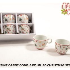 Tazzine Caffe' Conf. 6 Pz. Ml.80 Christmas Story-8034052781671