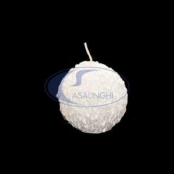 Candela Sfera Neve Glitter Bianco Cm.6