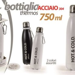 Borraccia Termica Acciaio Ml.750 Col. Ass.