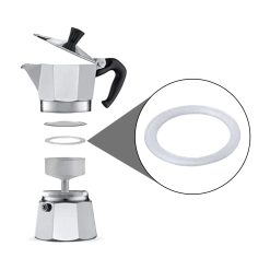 Guarnizioni Universali Moka 1 Tazza Ricambi 2pz per Caffettiera + Filtro e Imbuto - immagine 7