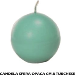Candela Sfera Opaca Cm.8 Turchese-8034052401524