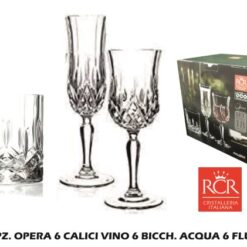 Set 18 Pz. Opera 6 Calici Vino 6 Bicch. Acqua 6 Flute-8007815733781