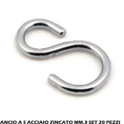 Gancio A S Acciaio Zincato Mm.3 Set 20 Pz.-8056095630563