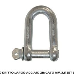 Grillo Dritto Largo Acciaio Zincato Mm.3