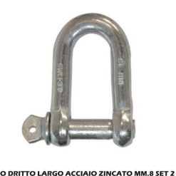 Grillo Dritto Largo Acciaio Zincato Mm.8 Set 2 Pz.-8056095630839