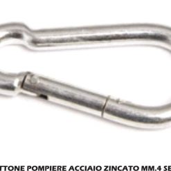 Moschettone Pompiere Acciaio Zincato Mm.4 Set 2 Pz.-8056095631539
