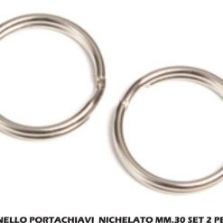 Anello Portachiavi Nichelato Mm.30 Set 2 Pz.-8056095631669