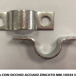 Piastrina C/Occhio Acciaio Zincato Mm.10X34 Set 2 Pz.-8056095631782