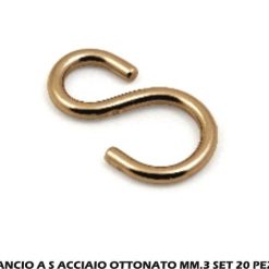 Gancio A S Acciaio Ottonato Mm.3 Set 20 Pz.-8056095632499