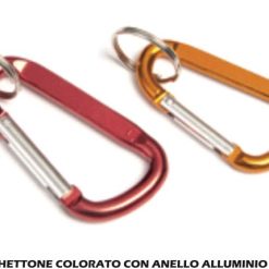 Moschettone Colorato C/Anello Alluminio Mm.4