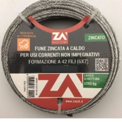 Fune Acciaio Zincata Mm.2 Mt.25-8056095634011