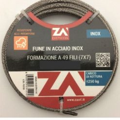 Fune Acciaio Inox Mm.3 Mt.10-8056095634233