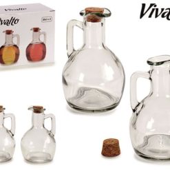 Oliera Acetiera Vetro Set 2 Pz. Ml.200 Con Tappo