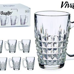 SET 6 JARRAS CRISTAL TALLA 340 ML 12X8