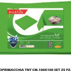 Tovaglia Coprimacchia Tnt 100X100 Set 25 Pz. Verde Lima