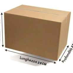 Sicignano | Set 10 Scatole Cartone Americana, cm 23x23x17h, Onda Singola, Resistente, con Simboli, Spedire, Spedizione, Imballaggi, Trasloco, Magazzino, Packaging, Disponibile in Confezioni