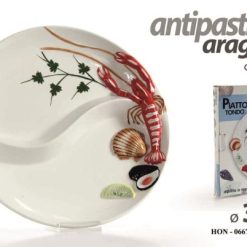 Antipastiera Ceramica Tonda Cm.32 Aragosta