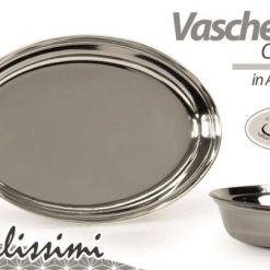 Vassoio Ovale Fondo Acciaio Cm.35X24