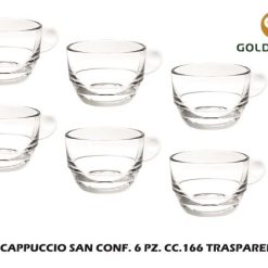Tazza Cappuccio San Conf. 6 Pz. Cc.166 Trasparente-8024854191904
