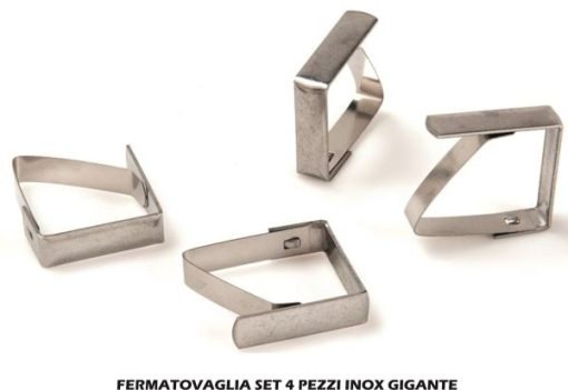 Fermatovaglia Set 4 Pezzi Inox Gigante-8050054380544